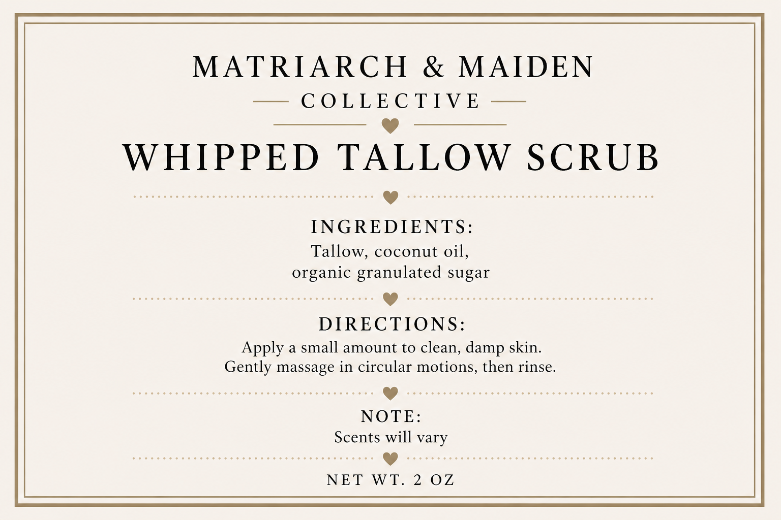 Eucalyptus Mint                            Whipped Tallow Scrub