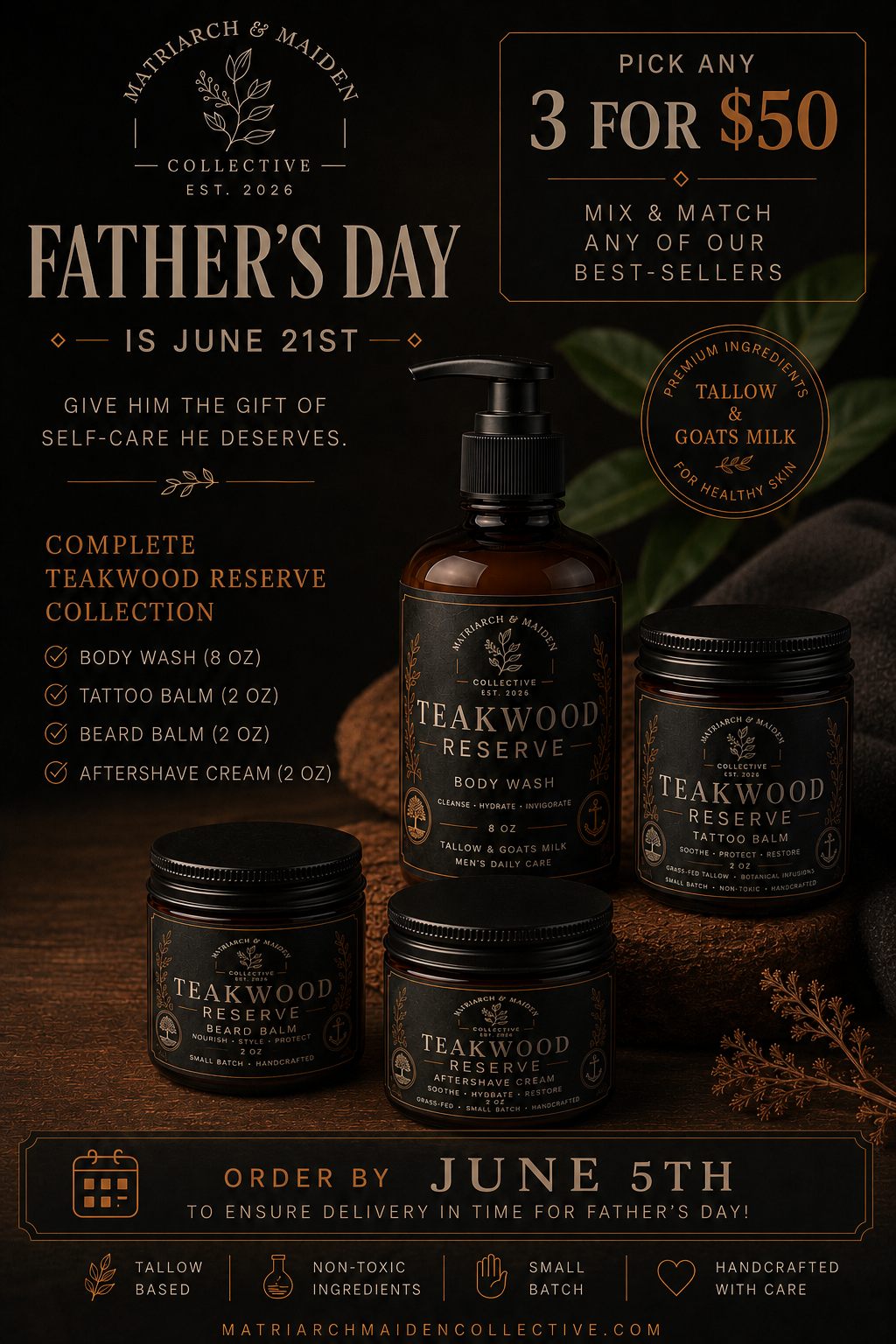 Teakwood Reserve Father’s Day Special