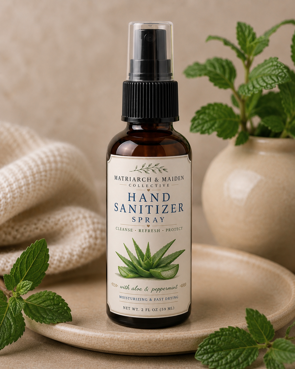 Hand Sanitizer- Aloe & Peppermint